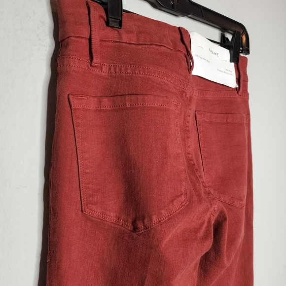 NWT Frame Red Cropped Bootcut Jeans Women's Size 24 - Picture 8 of 15